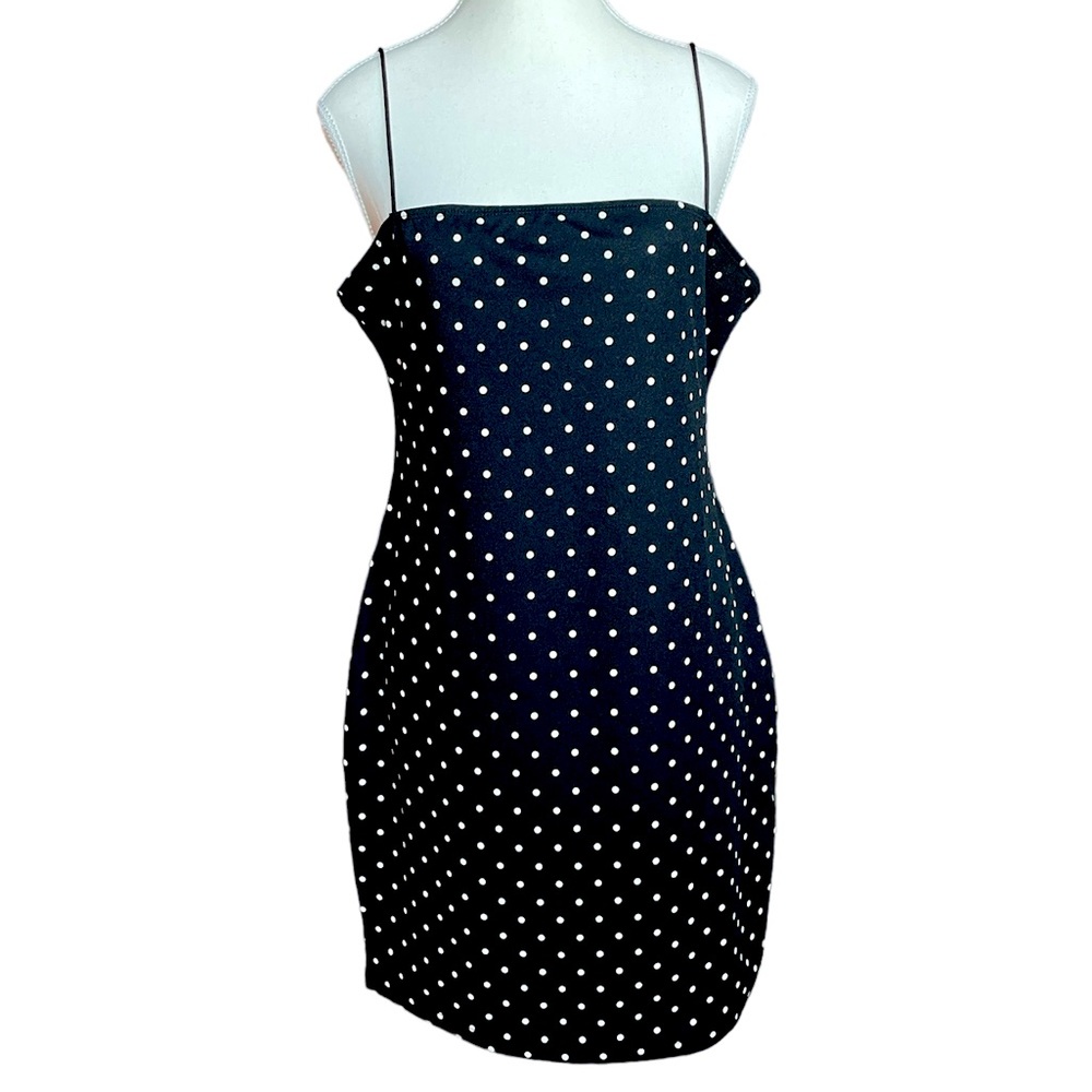 Shein Polka Dot Bodycon Mini Dress Size L